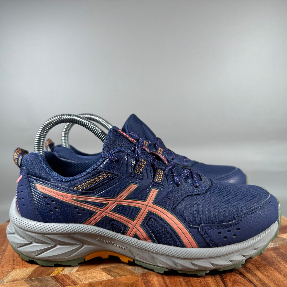 ASICS GEL-Venture 9 Womens Indigo Blue Papaya Trail Running Shoes Size 7.5